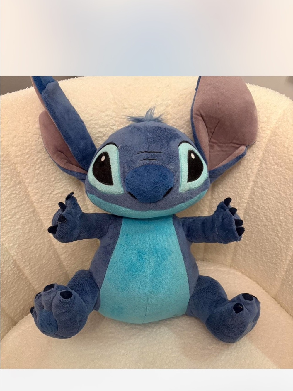 Disney Blue Stitch Plush with Light-Blue Belly